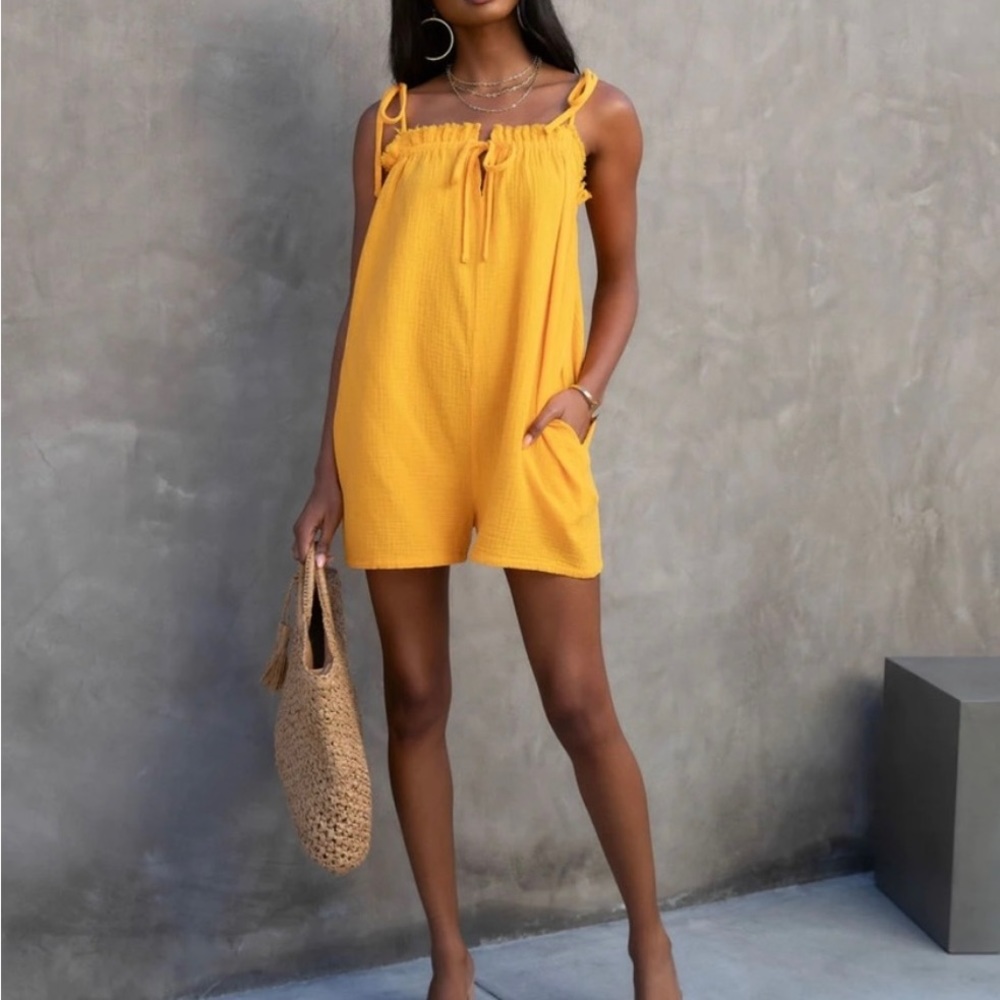 Capitola Dates Cotton Pocketed Romper